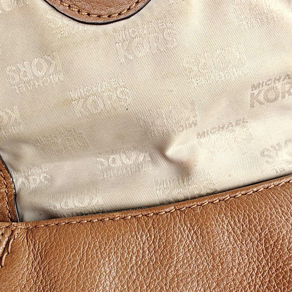 Michael Kors Tan Leather Crossbody Bag - Picture 11 of 16